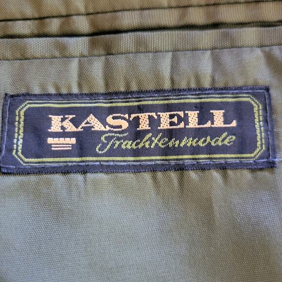 Vtg Kastell 100% Wool Green LS Button Up Trachten Jacket Men's 42 - Picture 14 of 16